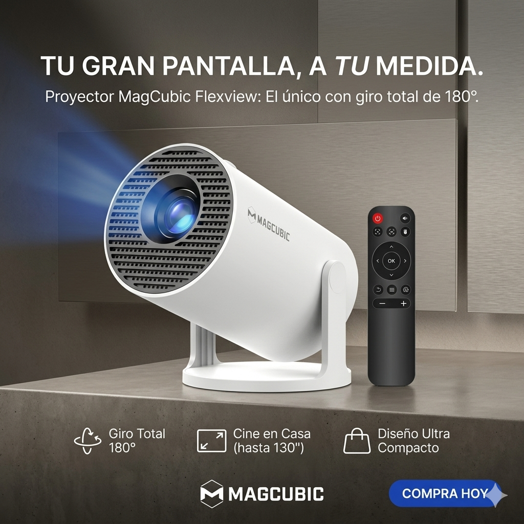 Proyector Inteligente HY300 Pro | Android 11, Soporte 4K y Pantalla de hasta 130"
