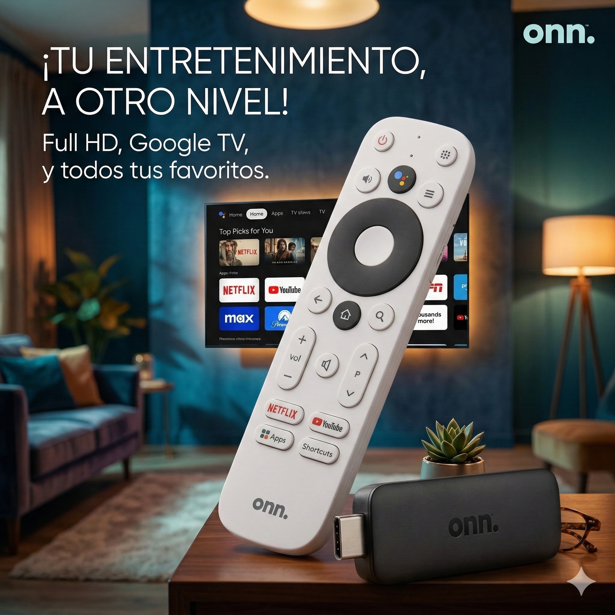 CONVERTIDOR SMART TV ONN FULL HD
