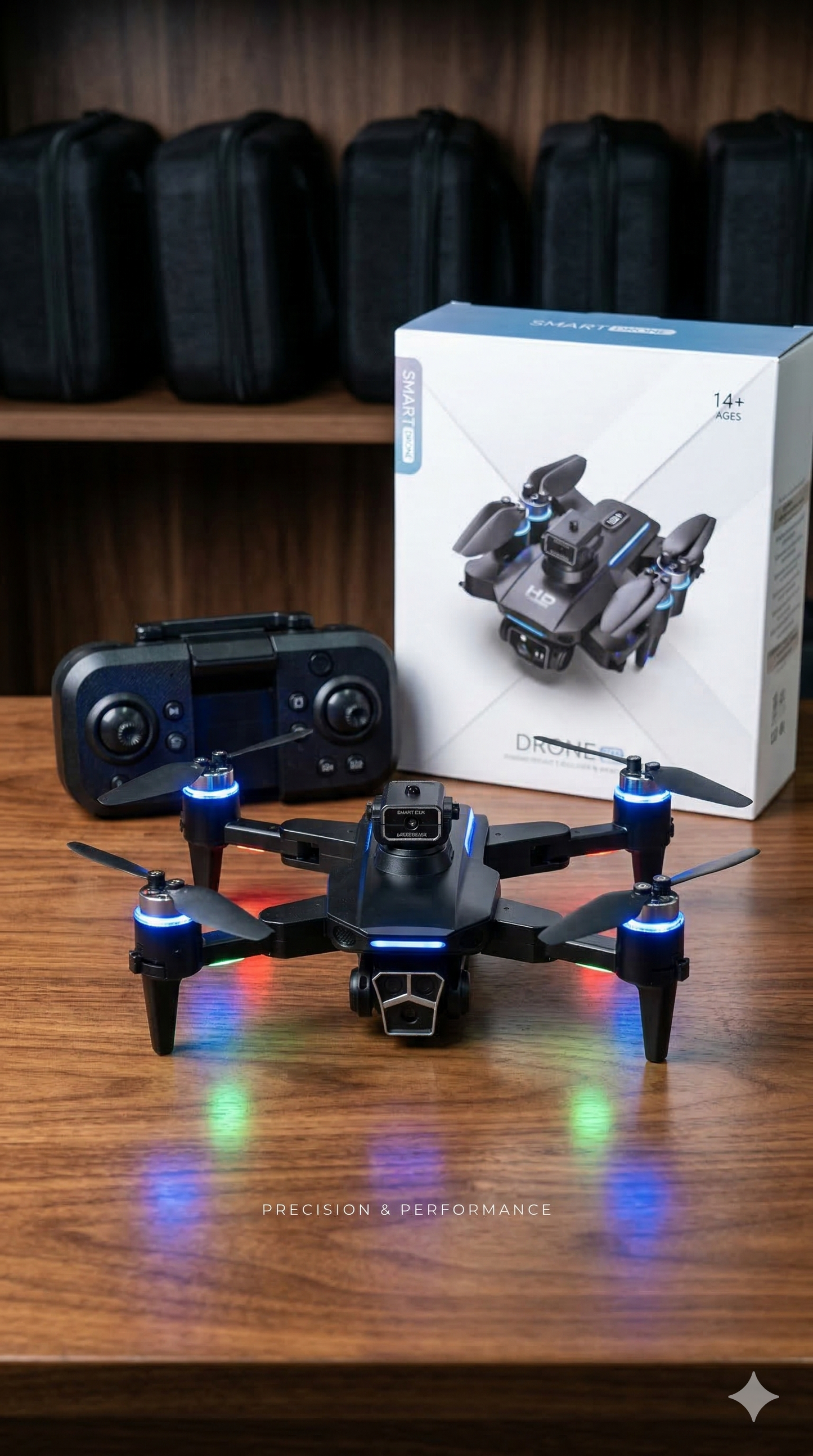 Drone Plegable S4S con Cámara HD, Evasión de Obstáculos y Vuelo FPV